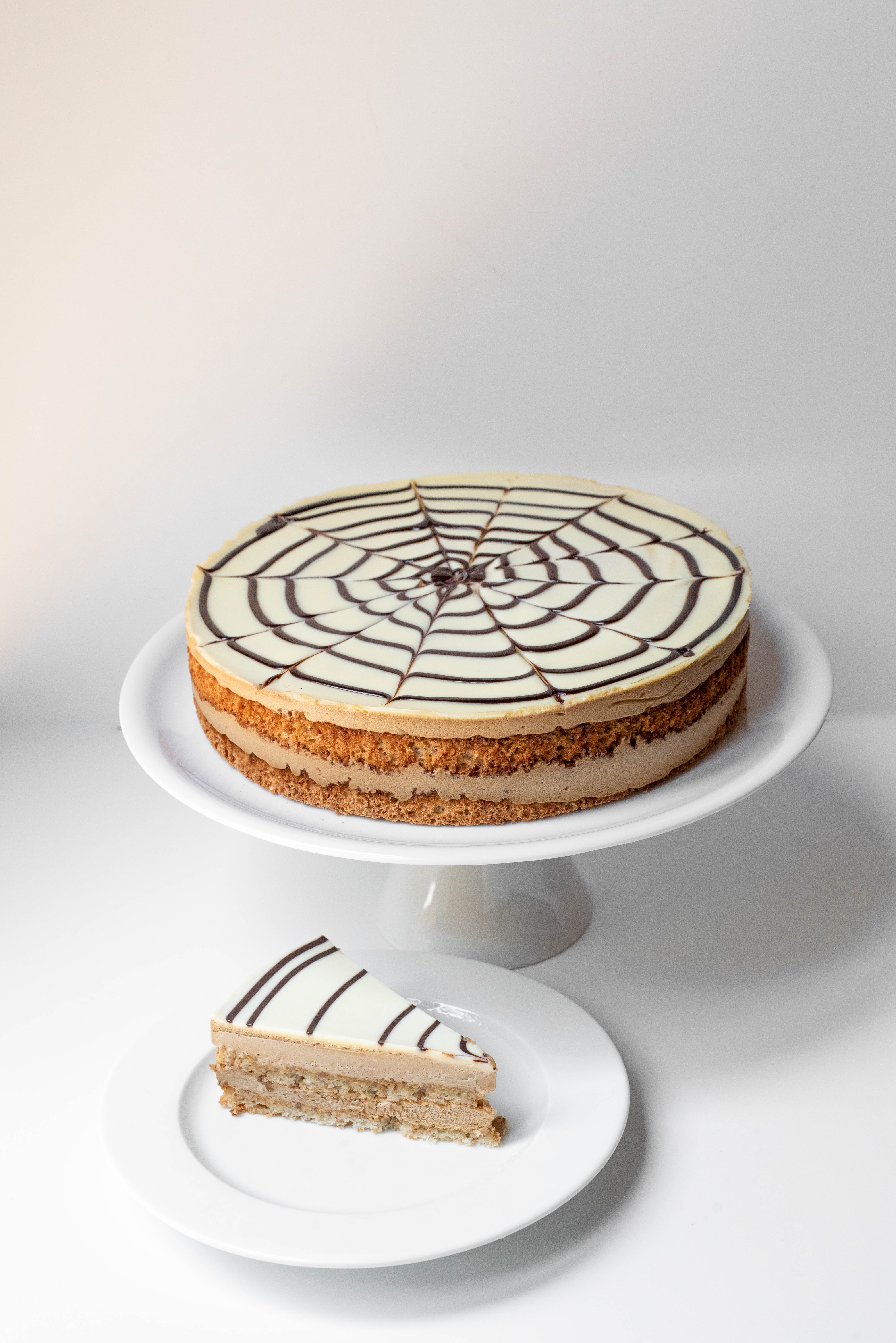 Sliced Cappuccino Cake