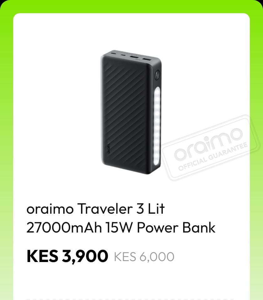 oraimo Traveler 3 Lit Power Bank