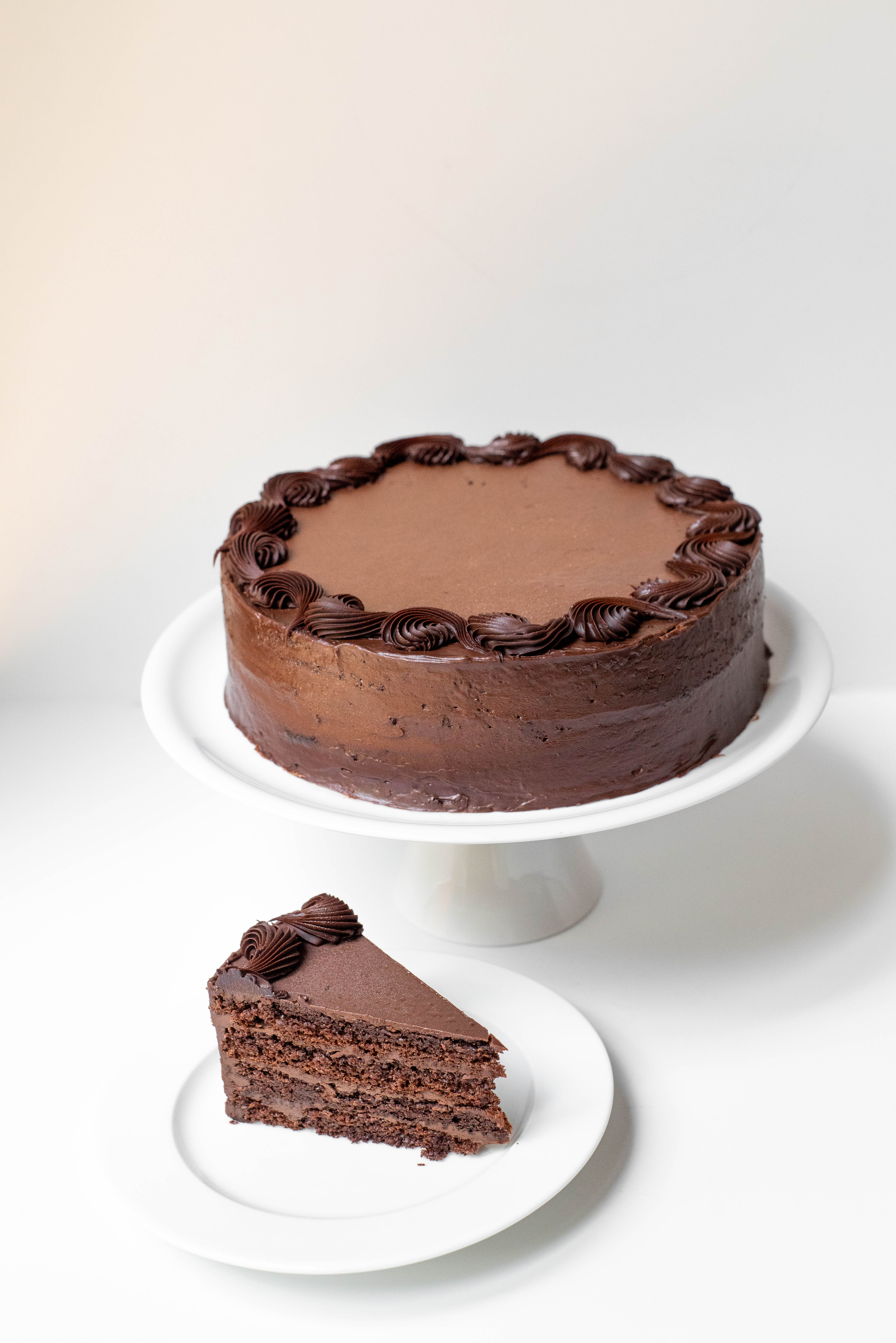Sliced Chocolate-Indulgence Cake