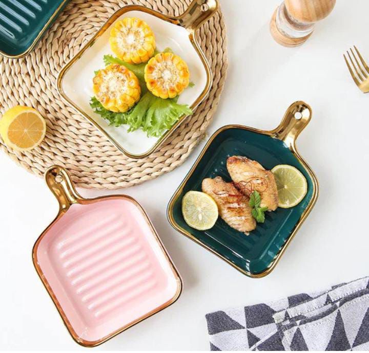Gold Ring Snack Plates