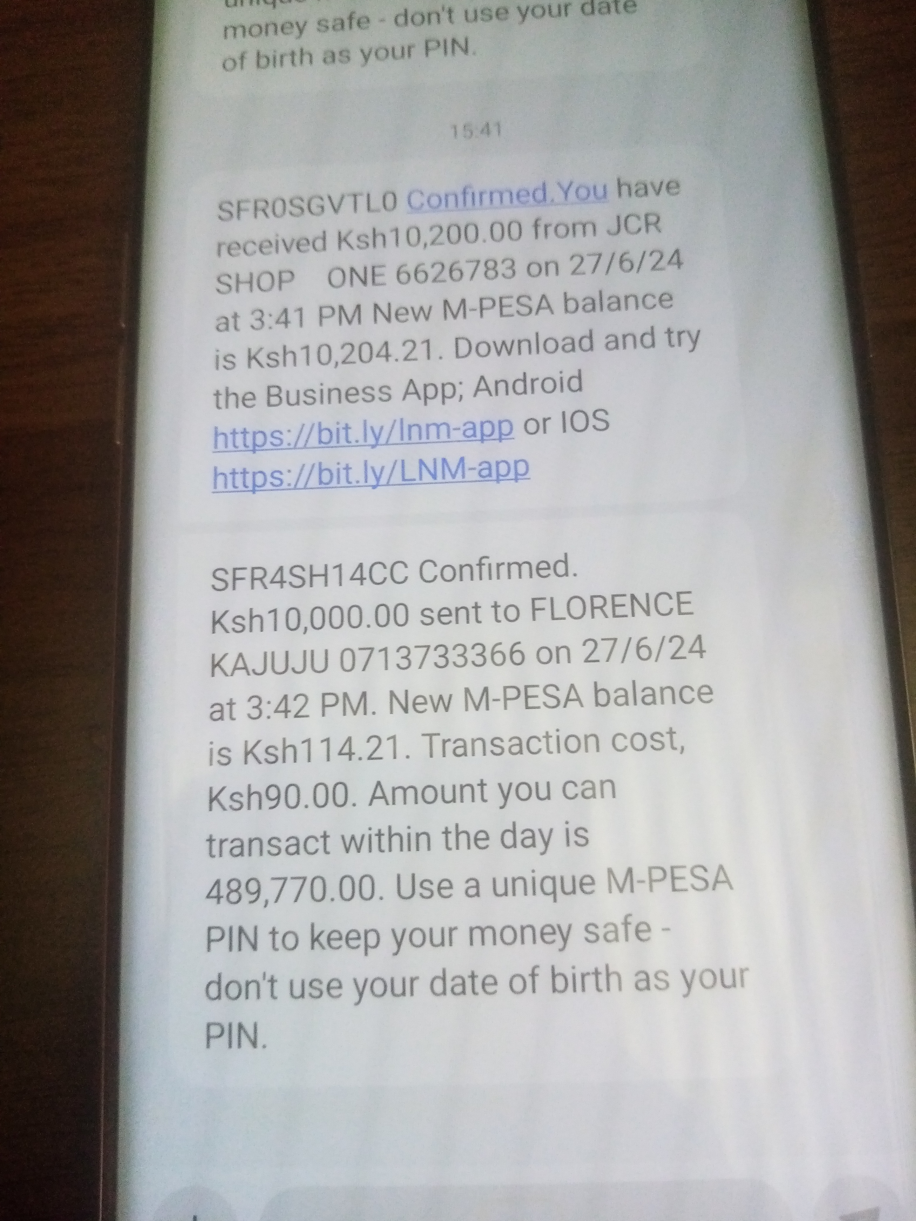 MPESA Transactions