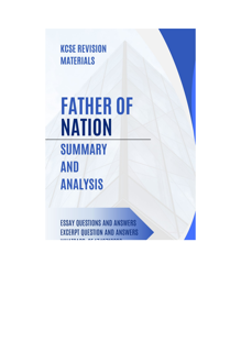 Father of Nation Summary and Analysis