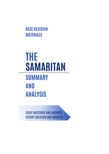 The Samaritan Summary and Analysis