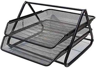 Office Tray 2-Tier Mesh Black